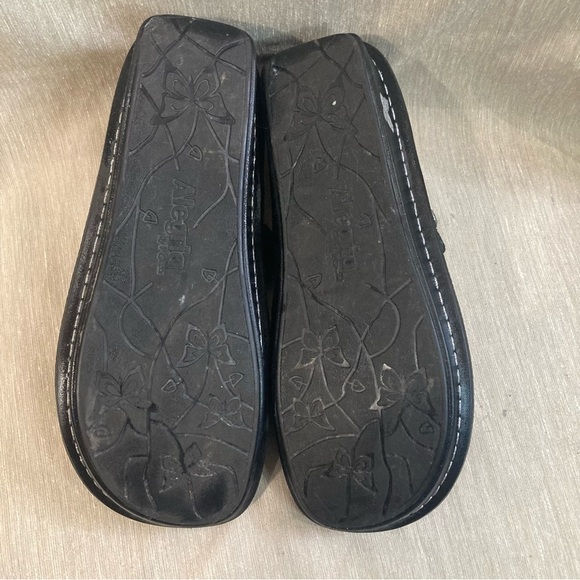 ALEGRIA Sz 39 Belle Mary Herringbone Comfort Sole Velcro Closure Leather Sandals - Picture 10 of 13